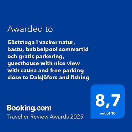 Gaeststuga I Vacker Natur, Bastu, Bubbelpool Sommartid Och Gratis Parkering Naera Ulricehamn Och Lassalyckan, Guesthouse With Nice View With Sauna And Free Parking Close To Dalsjoefors And Fishing 보라스 외부 사진